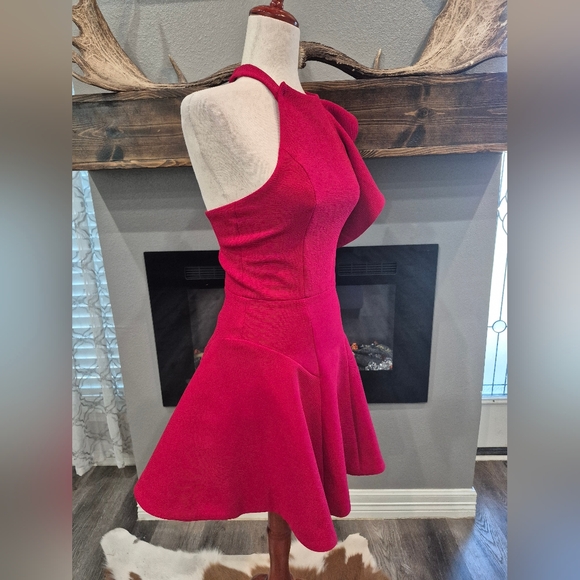 C/MEO Collective One Shoulder Red Dress Size XS In Excellent Condition - Picture 4 of 5